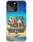 Funda personalizada para teléfono con 2 mascotas 'Top Paw'