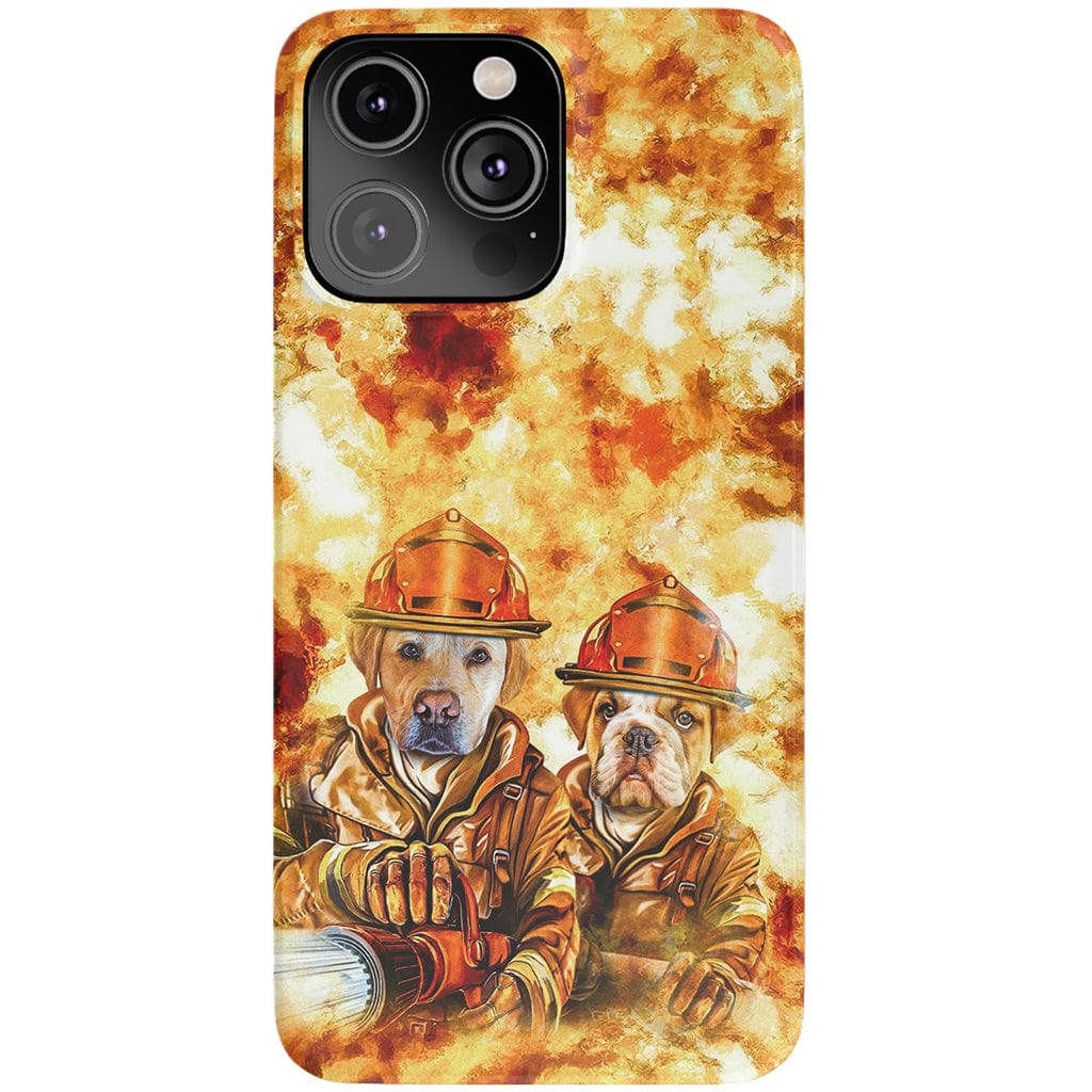 Funda personalizada para teléfono con 2 mascotas &#39;Los Bomberos&#39;