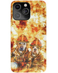 Funda personalizada para teléfono con 2 mascotas 'Los Bomberos'