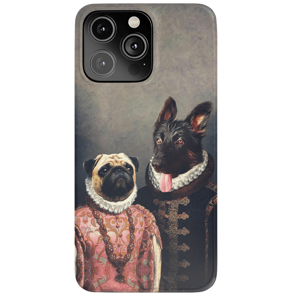 Funda personalizada para teléfono con 2 mascotas &#39;Duque y Archiduquesa&#39;