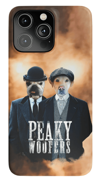 Funda personalizada para teléfono con 2 mascotas &#39;Peaky Woofers&#39;