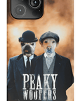 Funda personalizada para teléfono con 2 mascotas 'Peaky Woofers'