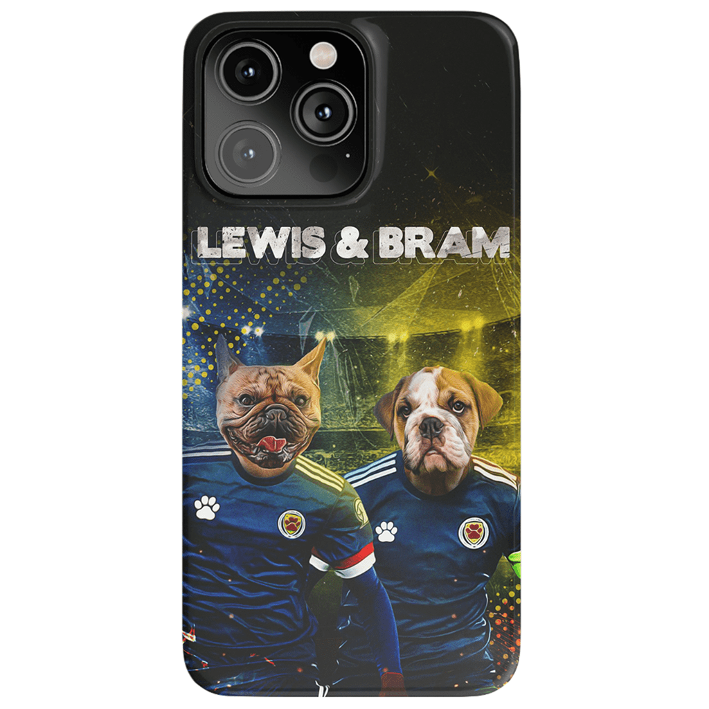 Funda personalizada para teléfono con 2 mascotas &#39;Scotland Doggos&#39;