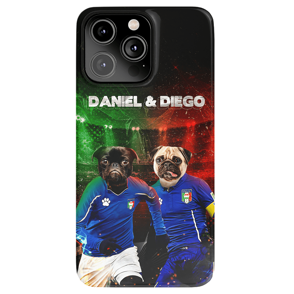 &#39;Italy Doggos&#39; Funda personalizada para teléfono con 2 mascotas