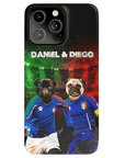 'Italy Doggos' Funda personalizada para teléfono con 2 mascotas