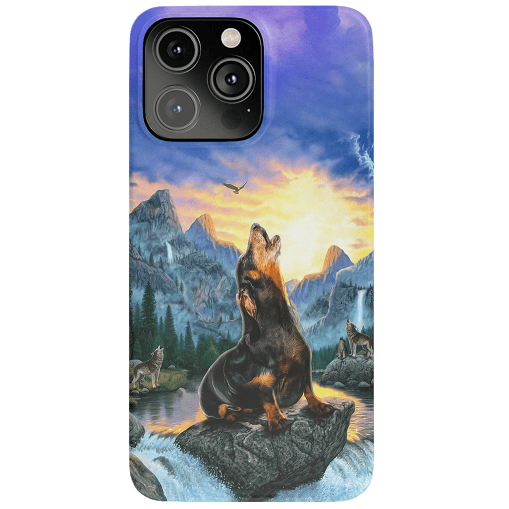 Funda para móvil personalizada &#39;El lobo retro&#39;