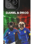 'Italy Doggos' Funda personalizada para teléfono con 2 mascotas