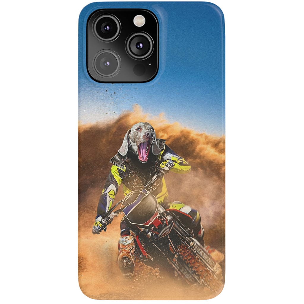 Funda para móvil personalizada &#39;El piloto de motocross&#39;