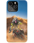 Funda para móvil personalizada 'El piloto de motocross'