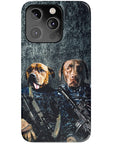 Funda personalizada para teléfono con 2 mascotas 'The Navy Veterans'