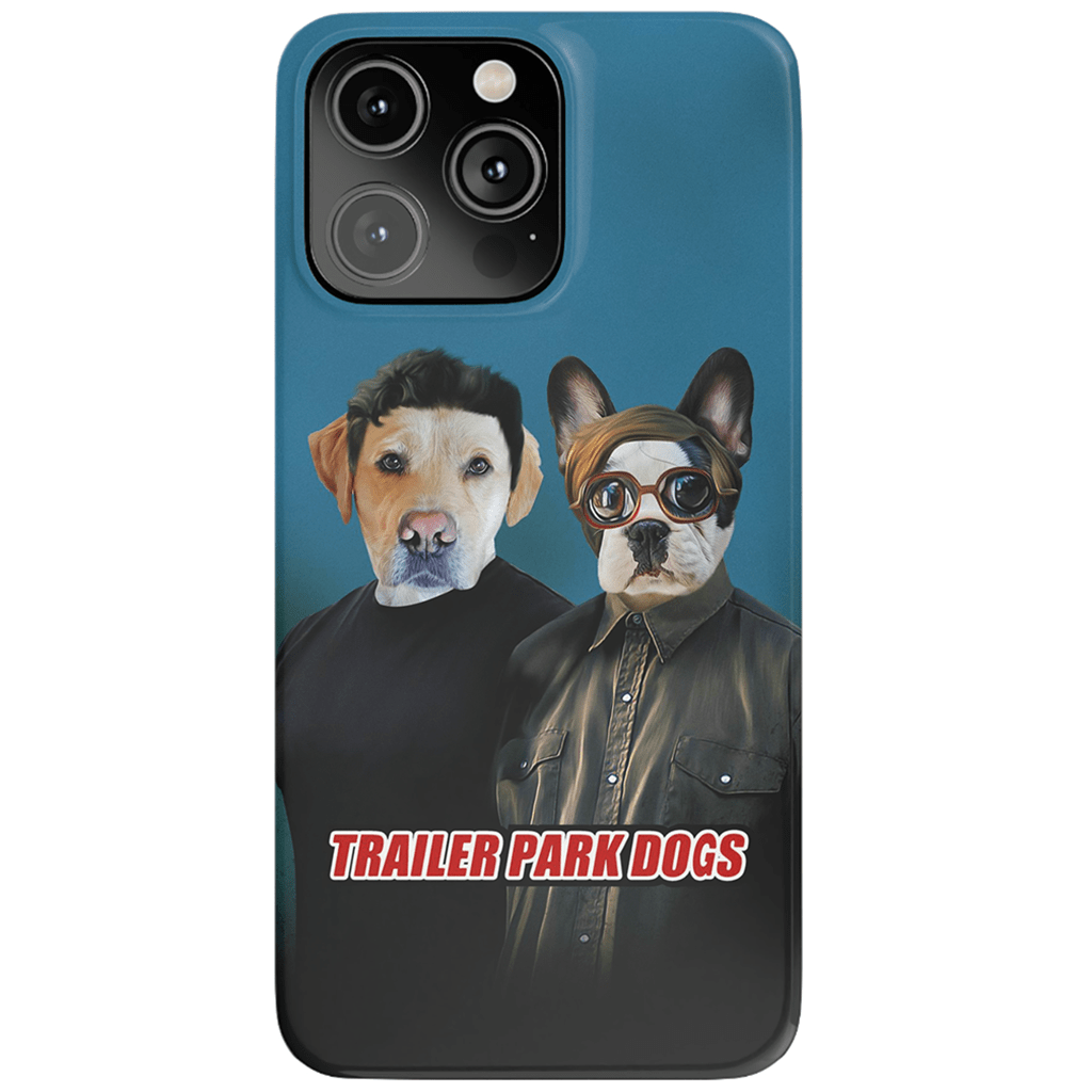 &#39;Trailer Park Dogs 1&#39; Funda personalizada para teléfono con 2 mascotas