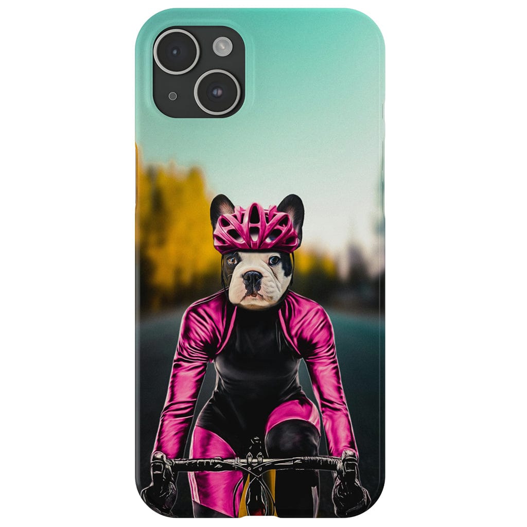 Funda para móvil personalizada &#39;La ciclista femenina&#39;