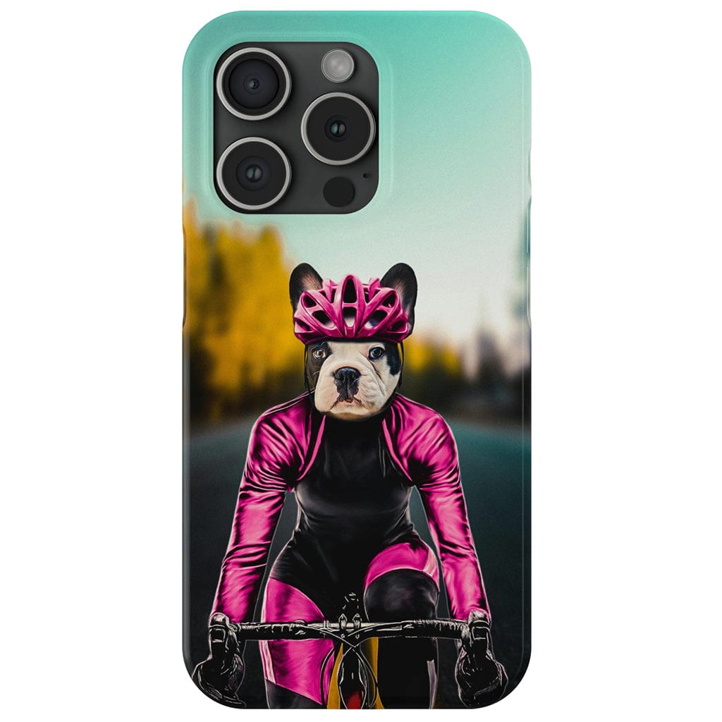 Funda para móvil personalizada &#39;La ciclista femenina&#39;