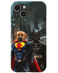 Funda personalizada para teléfono con 2 mascotas 'Superdog &amp; Batdog'