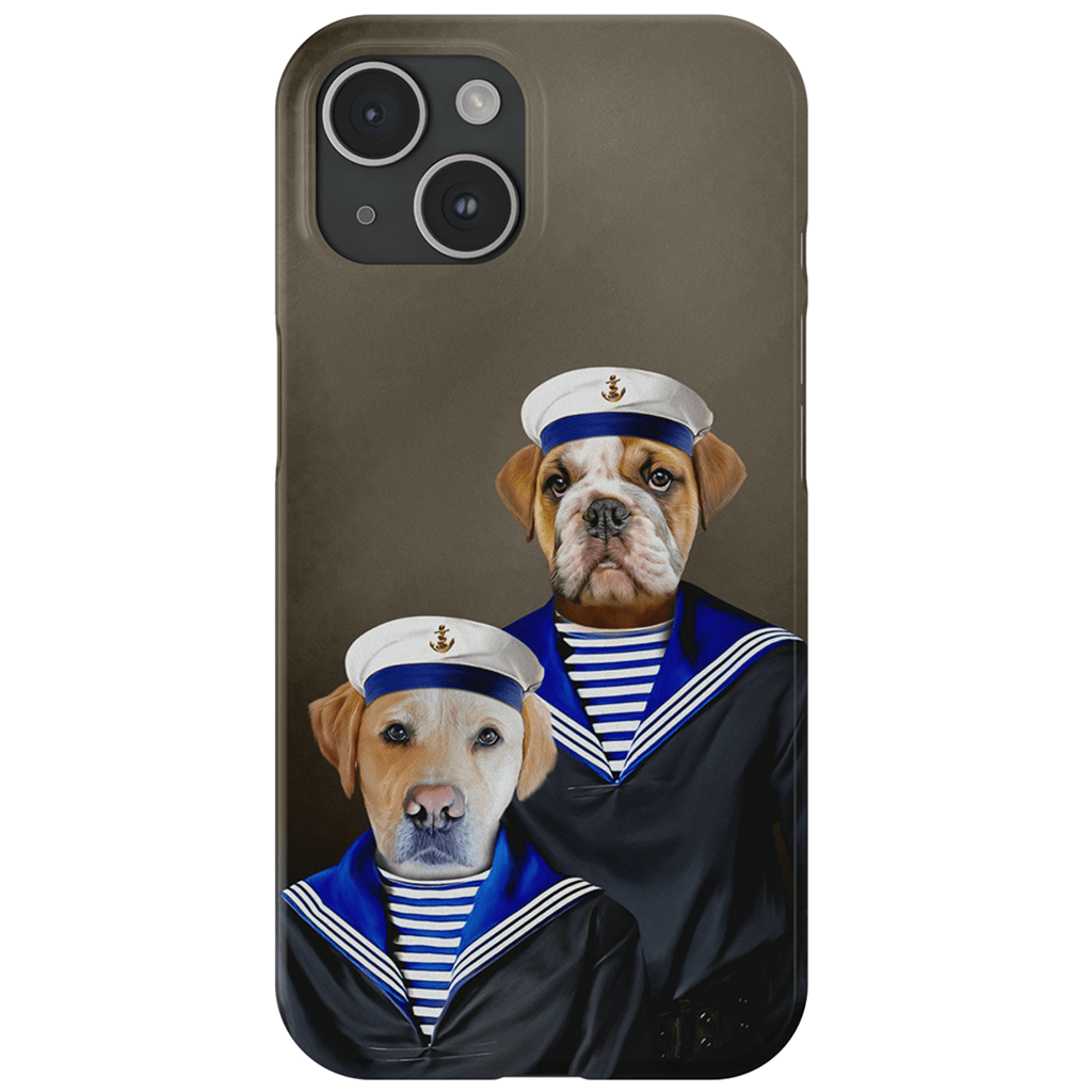 Funda personalizada para teléfono con 2 mascotas &#39;The Sailors&#39;