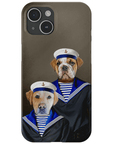 Funda personalizada para teléfono con 2 mascotas 'The Sailors'