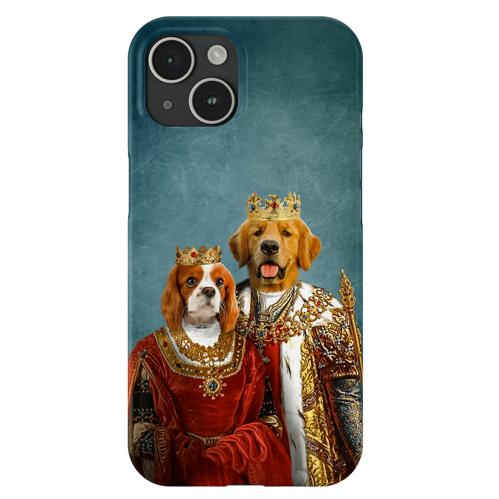 Funda para móvil personalizada con 2 mascotas &#39;Rey y Reina&#39;