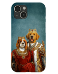 Funda para móvil personalizada con 2 mascotas 'Rey y Reina'