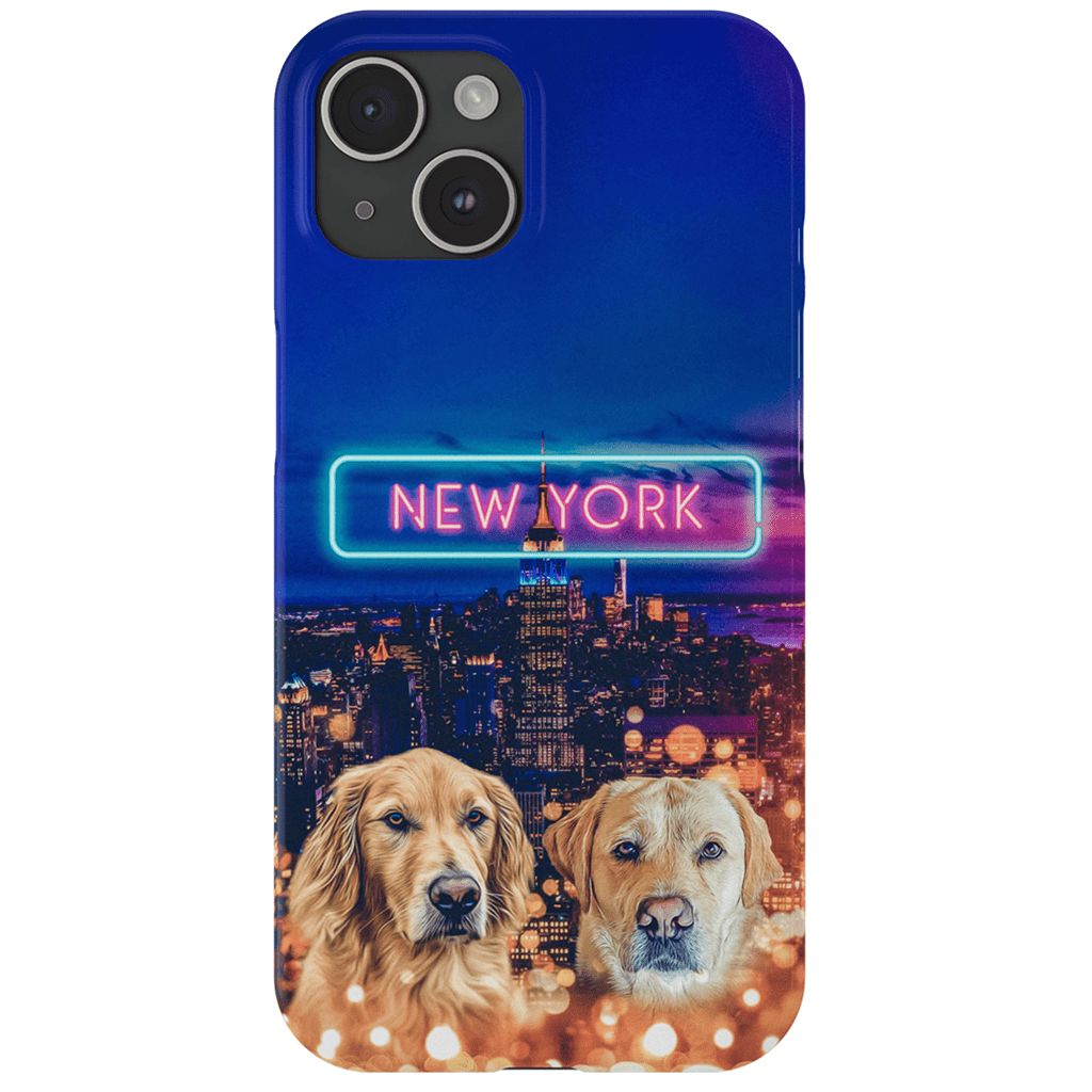 Funda personalizada para teléfono con 2 mascotas &#39;Doggos of New York&#39;