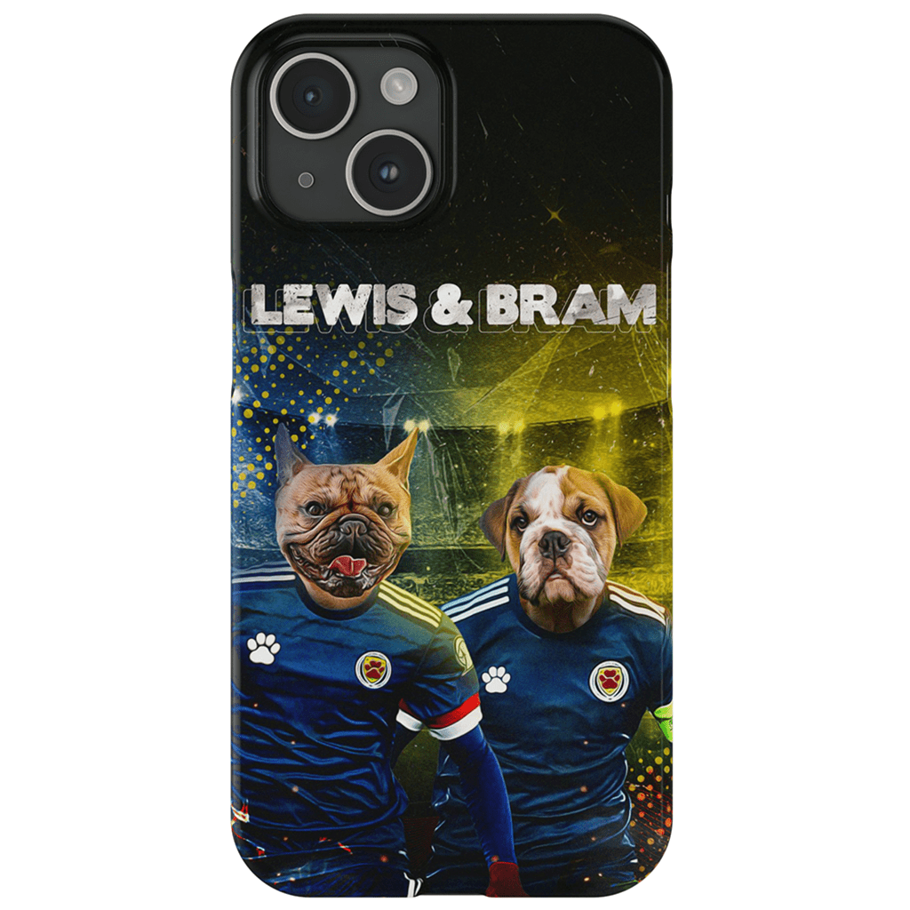 Funda personalizada para teléfono con 2 mascotas &#39;Scotland Doggos&#39;