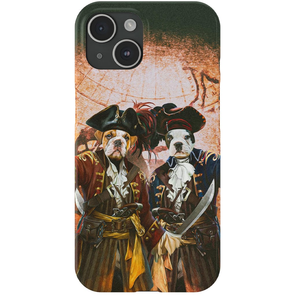 Funda personalizada para teléfono con 2 mascotas &#39;Los Piratas&#39;