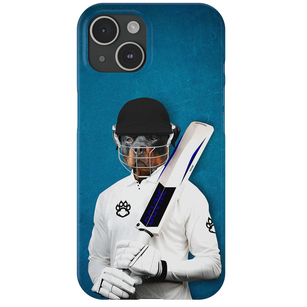 Funda para teléfono personalizada &#39;El jugador de críquet&#39;