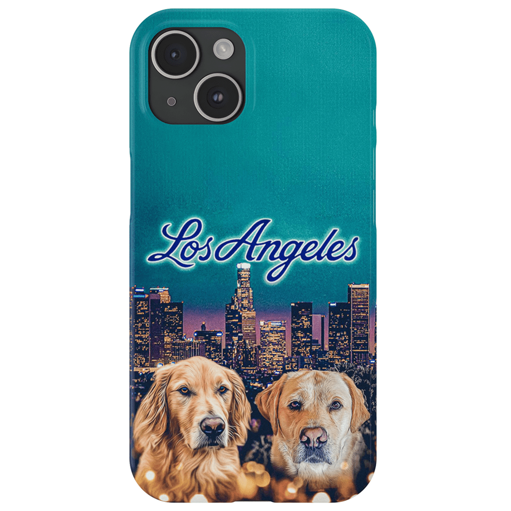 Funda personalizada para teléfono con 2 mascotas &#39;Doggos of Los Angeles&#39;