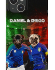 'Italy Doggos' Funda personalizada para teléfono con 2 mascotas