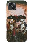 'Los Piratas' Funda personalizada para teléfono con 3 mascotas