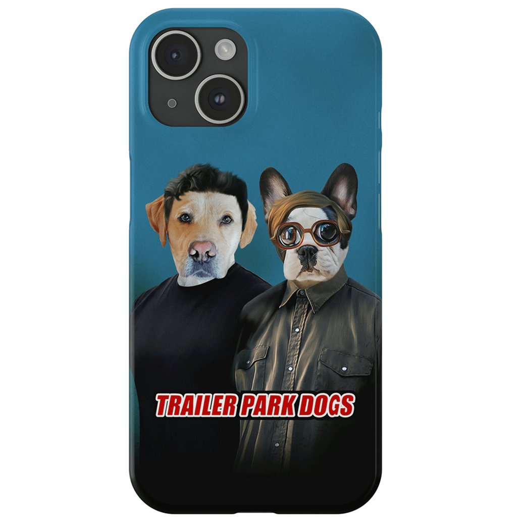 &#39;Trailer Park Dogs 1&#39; Funda personalizada para teléfono con 2 mascotas