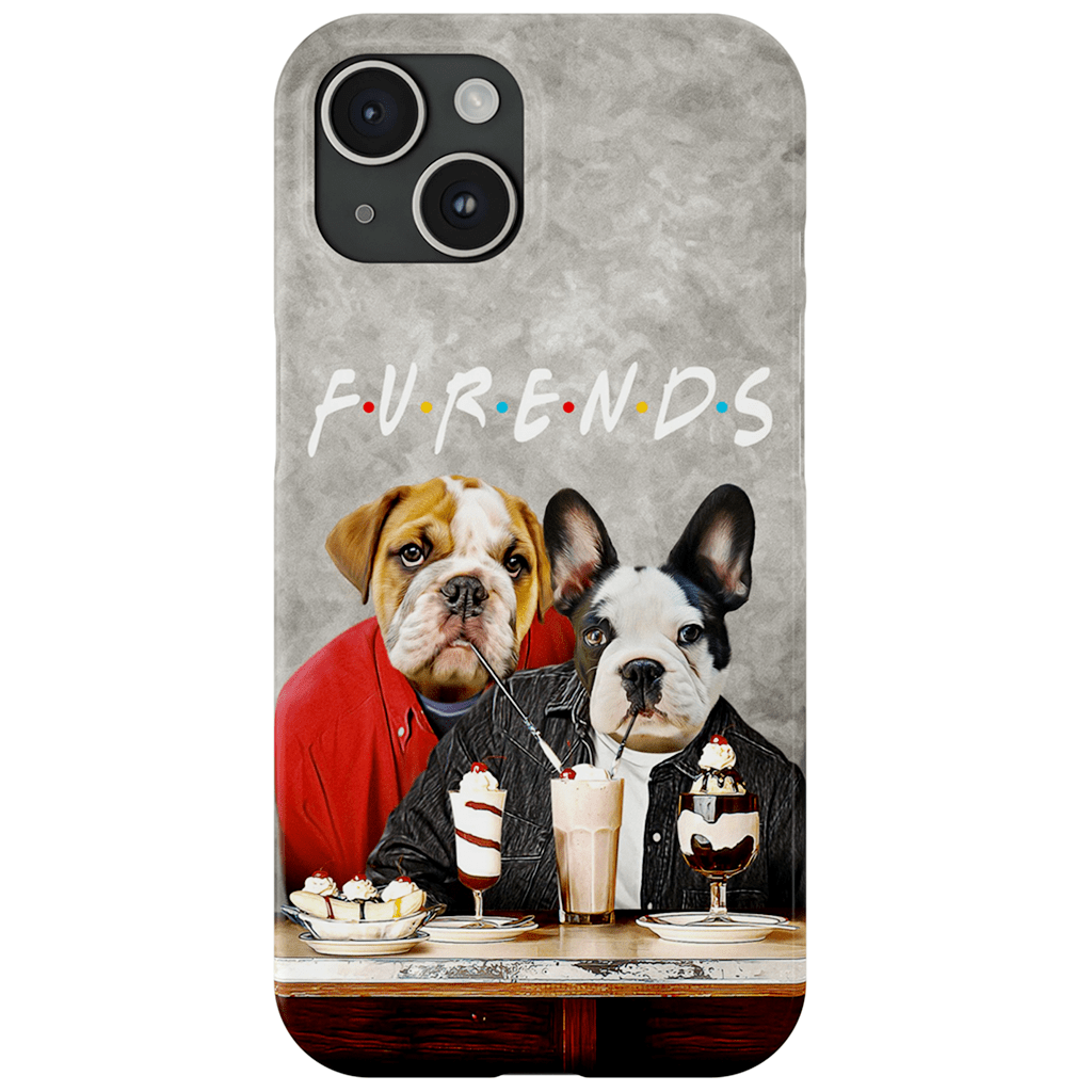 &#39;Furends&#39; Funda personalizada para teléfono con 2 mascotas