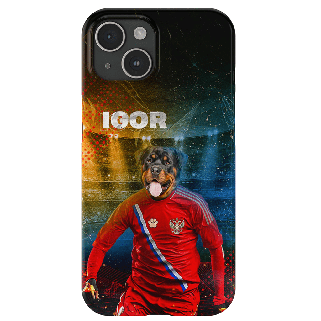 Funda para móvil personalizada &#39;Russia Doggos Soccer&#39;