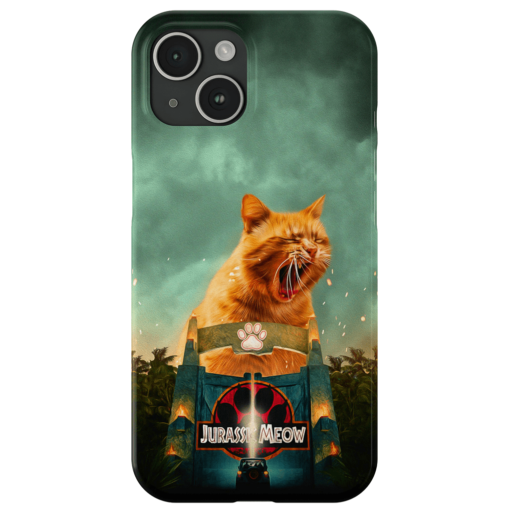 Funda para móvil personalizada &#39;Jurassic Meow&#39;