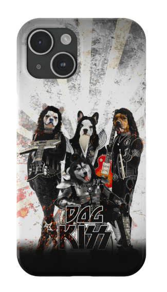 Funda personalizada para teléfono con 4 mascotas &#39;Kiss Doggos&#39;