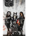 Funda personalizada para teléfono con 4 mascotas 'Kiss Doggos'