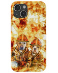 Funda personalizada para teléfono con 2 mascotas 'Los Bomberos'