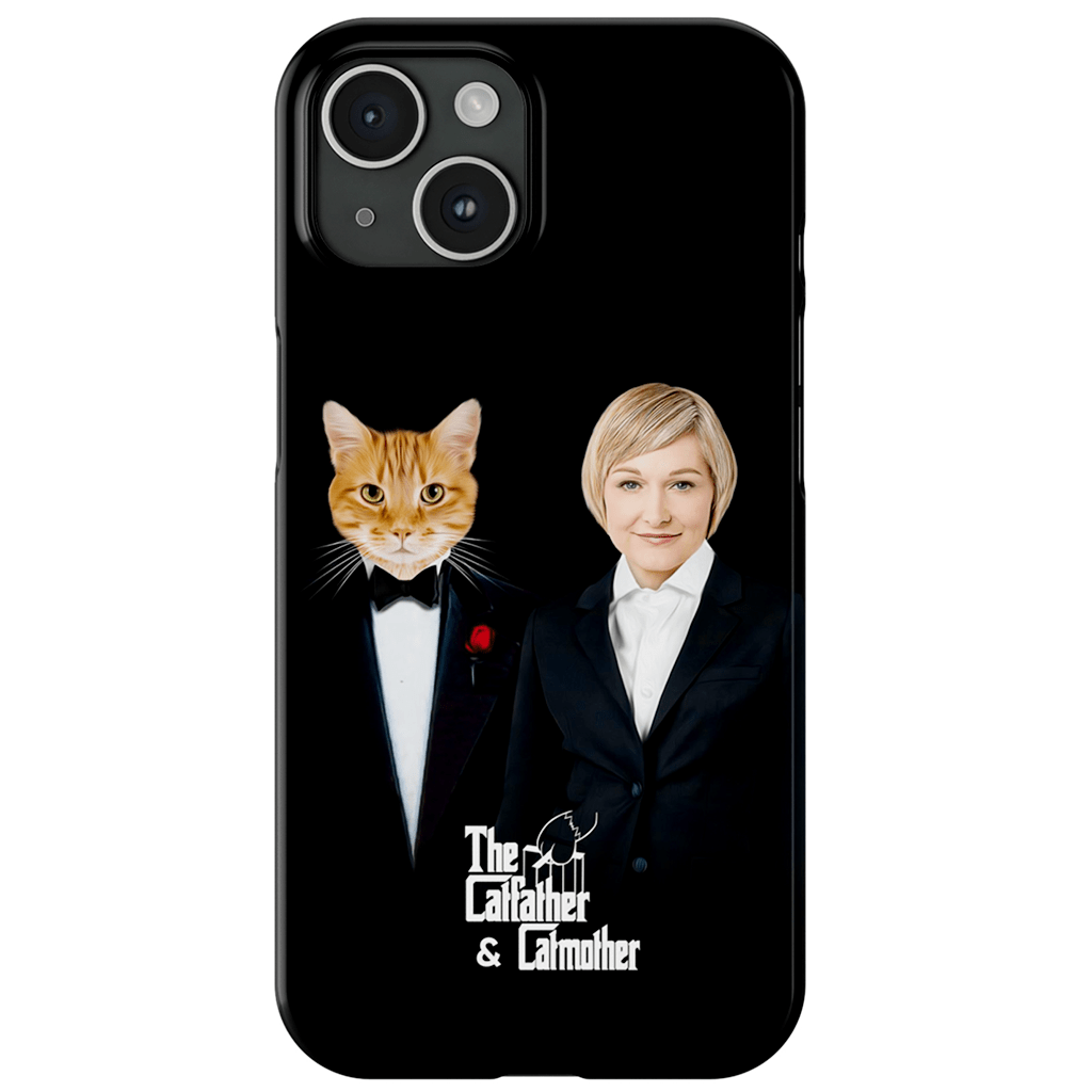 Funda para teléfono personalizada &#39;El padre gato y la madre gato&#39;