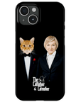 Funda para teléfono personalizada 'El padre gato y la madre gato'