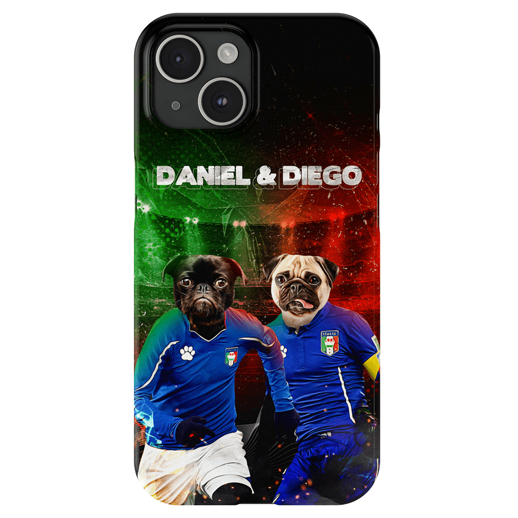 &#39;Italy Doggos&#39; Funda personalizada para teléfono con 2 mascotas