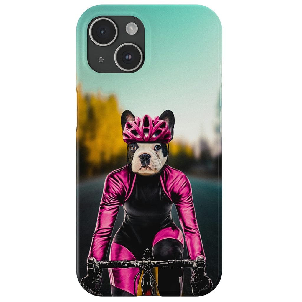 Funda para móvil personalizada &#39;La ciclista femenina&#39;