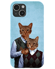 Funda personalizada para teléfono con 2 gatos 'Step Kitties'