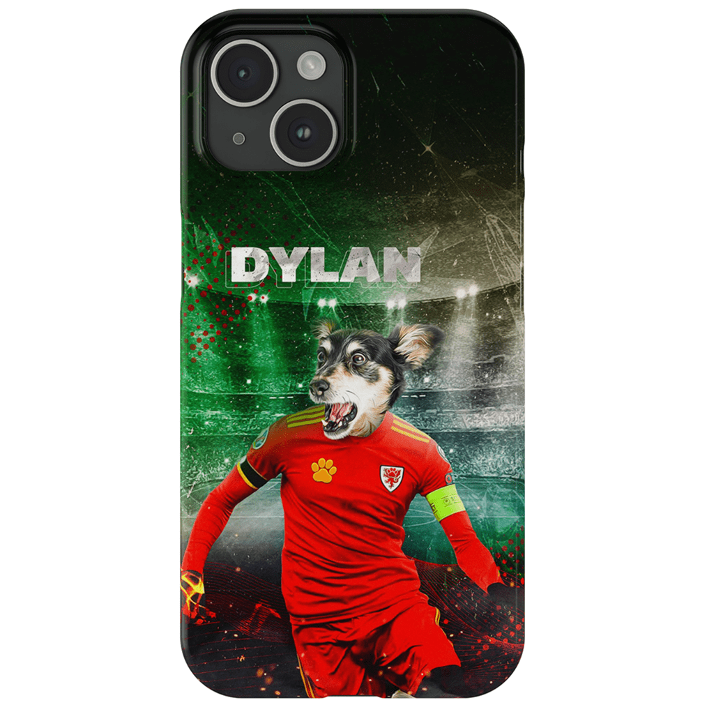 Funda para teléfono personalizada &#39;Wales Doggos Soccer&#39;