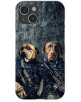 Funda personalizada para teléfono con 2 mascotas 'The Navy Veterans'