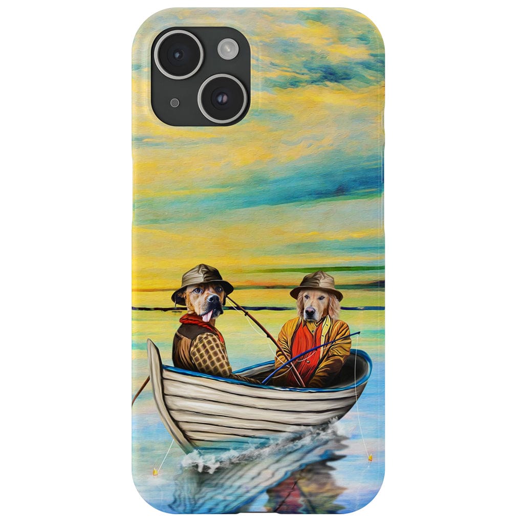 &#39;Los Pescadores&#39; Funda personalizada para teléfono con 2 mascotas