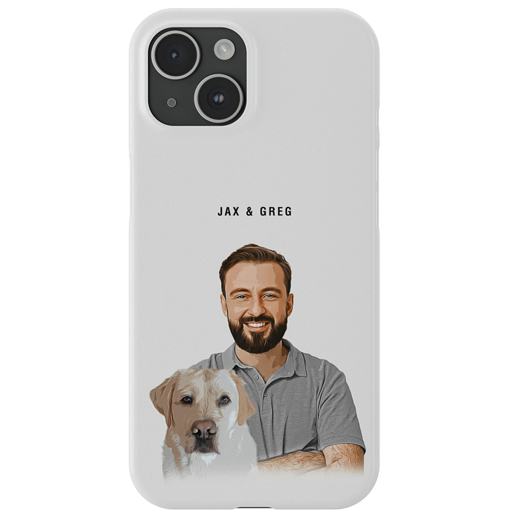 Funda moderna personalizada para teléfono para mascotas y humanos