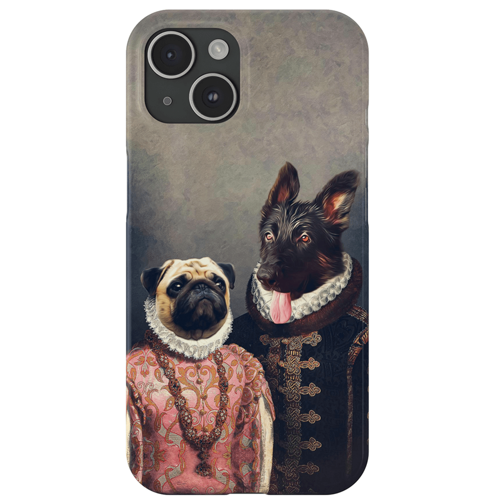 Funda personalizada para teléfono con 2 mascotas &#39;Duque y Archiduquesa&#39;