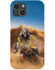 Funda para móvil personalizada 'El piloto de motocross'