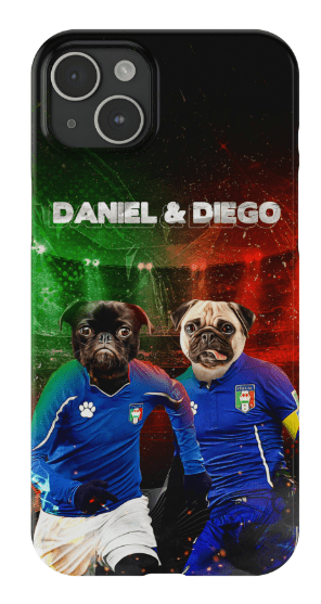 &#39;Italy Doggos&#39; Funda personalizada para teléfono con 2 mascotas