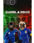 'Italy Doggos' Funda personalizada para teléfono con 2 mascotas