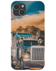 Funda personalizada para teléfono con 2 mascotas 'The Truckers'